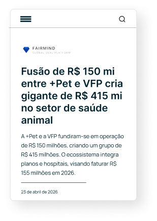 Notícia sobre a fusão entre +Pet e VFP