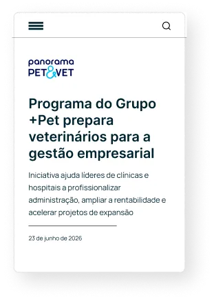 Matéria do Panorama PetVet sobre o programa do Grupo +Pet